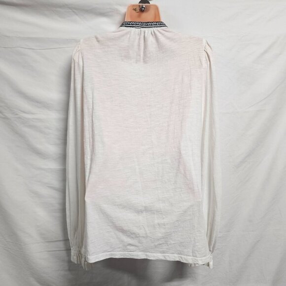 Boden Casual Boho Embroidered Top Blouse Shirt Women Size 10 White Cotton - Picture 8 of 13
